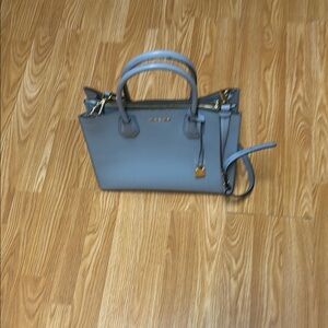 Elegant Gray Leather Satchel